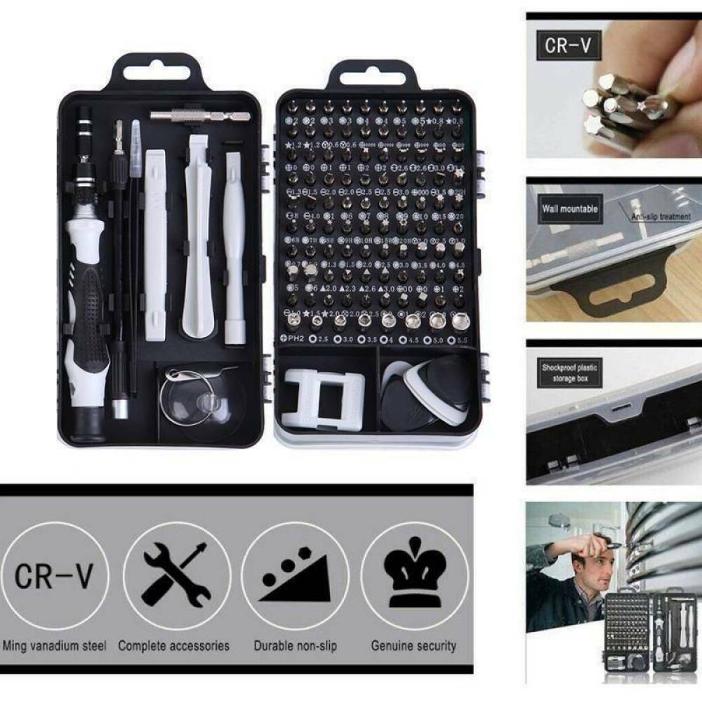 Torx Präzisions-Schraubendreher Set – Mini Bit-Set für Handy, Laptop, Uhr & Elektronik 115-tlg