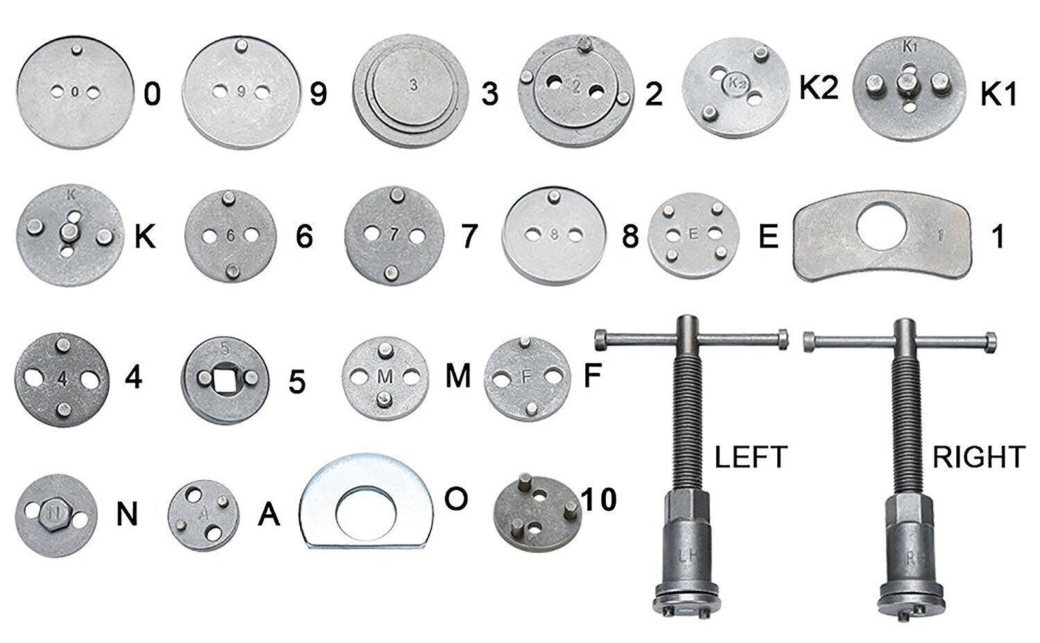 Bremskolbenrücksteller Werkzeug Set 23-tlg – Für VW, Opel, Ford, BMW usw.