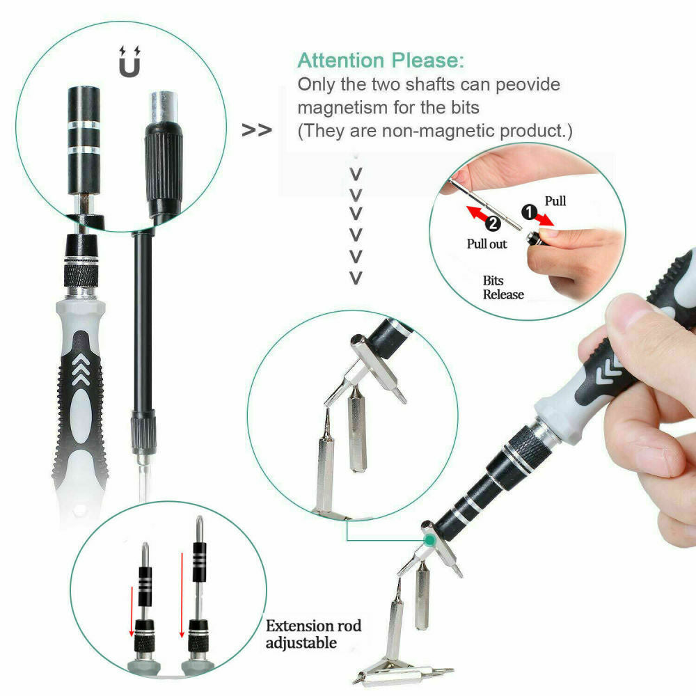 Torx Präzisions-Schraubendreher Set – Mini Bit-Set für Handy, Laptop, Uhr & Elektronik 115-tlg