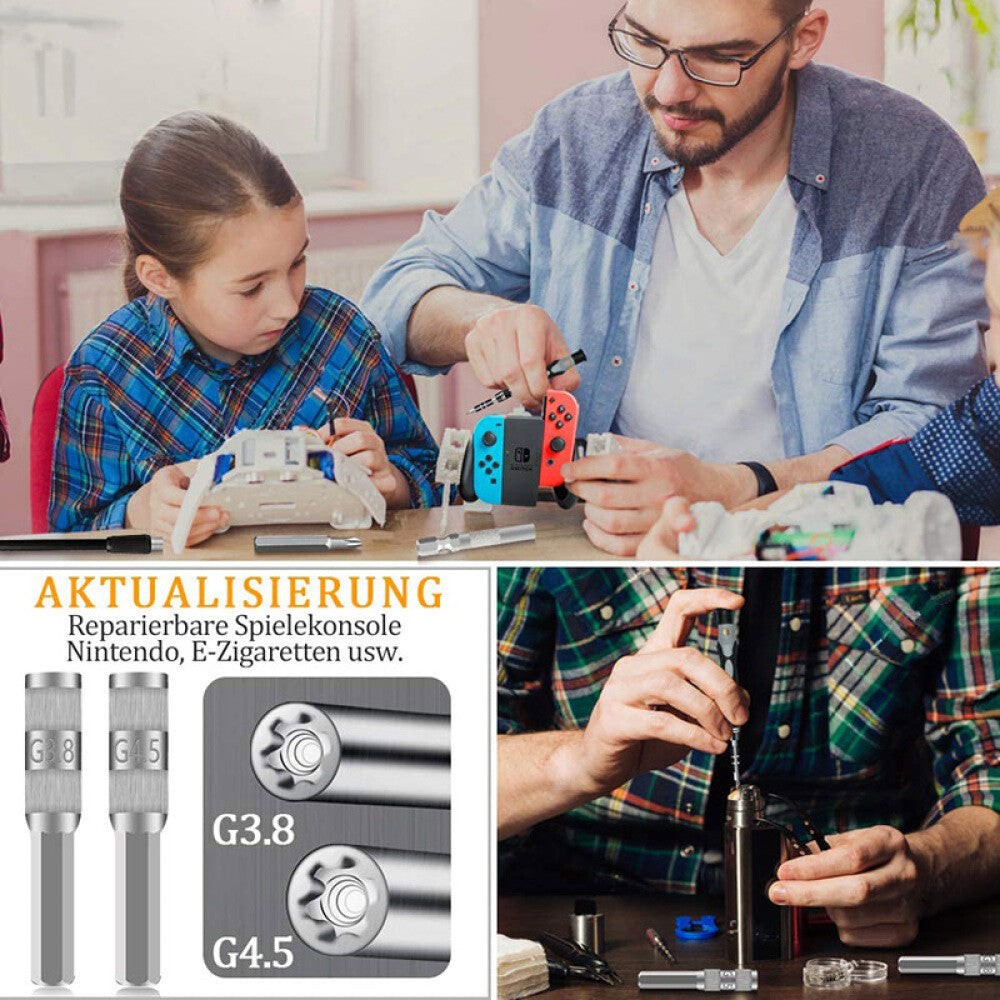 Torx Präzisions-Schraubendreher Set – Mini Bit-Set für Handy, Laptop, Uhr & Elektronik 115-tlg